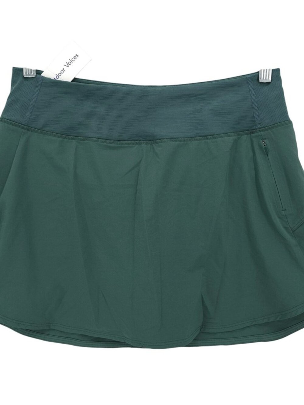 NWT OUTDOOR VOICES Hudson 4" Skort Evergreen Lined Stretch Size LARGE